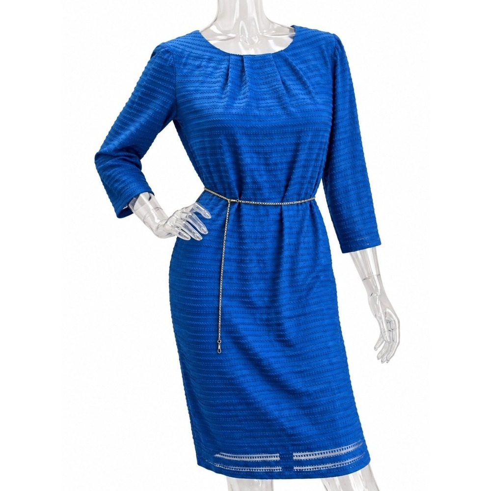 Ann Taylor Royal Blue 3/4 Sleeve Dress SKUW031
